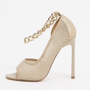 Peep Toe Heel with Chain - Size 7